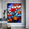 Window Stickers Privacy Windows Film Decorative Colorful Stained Glass No Glue Static Cling Frosted