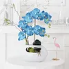 Decorative Flowers High-end Phalaenopsis Artificial Flower Potted Set Living Room El Bonsai