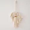 Tapisseries macrame Boho Tapestry mur suspendu à la main décor à la main à cinq pointus pendentif nordique art