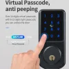 Lock Wafu Smart Door Lock Automatic Fingerabdruck Passwort Swipe Key Remote Unlock für das Heimathotel Airbnb Indoor Security TTLOCKAPP