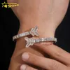 Hip Hop Bijoux Sterling Silver VVS BAPUTFLY BAGUETTE MISSANITE CUBAN LINK DIAMAND S925 Bracelet de mode Bracelet