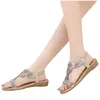 Sandals Rhingestone Women's Roman Été ethnique ouverte ouverte épaisse Bottom Womens Glitter Taille 11 Patriotique pour les femmes