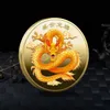 Dragon Anno del 2024 Monete cinesi Dragon Gold Coin Collectible New Year China Mascot Souvenir