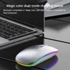 MICE portable Bluetooth 5.0 Souris sans fil 2.4g rechargeable avec le récepteur USB Tablet ergonomique H240407