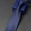 Bow Ties marka mężczyzn 9cm krawat moda formalna koszulka do pracy na biznes niebieskie czarne kasa z pudełkiem na prezent