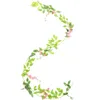 Decoratieve bloemen Kerstmis Decore gesimuleerde Wisteria Strips Fake Vine Wall Tree Wedding Artificial Hanging Plants Purple