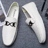 Chaussures décontractées pour hommes en cuir véritable mocassins de conduite des hommes designer moccasin italien