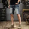 Shorts maschile Street retrò pantaloncini di jeans per uomo estivo nostalgico graffio nostalgico shorts alla moda capris j240407