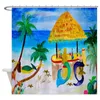 Shower Curtains Unique Mermaids Tiki Bar Curtain Decorative Fabric For Bathroom Polyester