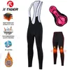 Pantalon de vélo de cyclisme X-Tiger Femmes Hiver Lycra Thermal Bike Pantalon 5D Gel Pad Cycling Bib Pantal