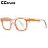 Lunettes de soleil Frames 56555 Vintage Femmes Acetate Lunes optiques à deux couleurs épisser les hommes de mode Prescription personnalisée