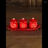 Tasses Saucers 1 Ensemble de tasse en céramique Triple Bouddha Statue en eau avec couvercle offrant des ornements de Feng Shui dans le couloir