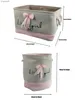 Förvaringskorgar rosa korg flicka leksak tecknad diverse klädlåda vikbar tvättmaskin yq240407