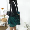 Shopping Bags Custom Teal And Gold Agate Texture Canvas Bag Women Reusable Grocery Geometric Patterns Tote Shopper