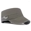 Берец весенний осенний плоские кепки для мужчин, стиральные хлопковые военные шляпы, личность винтажная спортивная гольф -шапка.