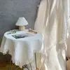 Tafelkleed wit tafelkleed decoratiekleding voor het eten van stofbestendige hoes