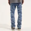 Jeans masculin vintage Torn Torn Mens Strom Straight HARAJUKU HIP-HOP LOBE LOBE LOBE LOBTER LOBLE AMBE