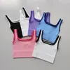 Camicie attive donne gilet yoga palestra sport top tops senza cuciture senza maniche fitness con le vere corte senza cuscinetto