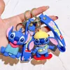 Fashion Cartoon Movie personnage Keychain Rubber and Key Ring pour sac à dos