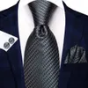Ties cravatte per collo hi cravatta nuova seta grigia da uomo elegante da uomo collana tascabile tascabile gemella degli sposi accessori per matrimoni all'ingrosso designac240407