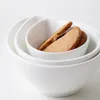 Miski woda upuść ceramiczna miska czysta biały sos naczynia pieczenie deser kawior mały zastawa stołowa