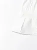Solide Stickstärke Tanktops für Frauen SQAURE HALLARE HEIVENLESTELLE Rückenfreie Falten minimalistische Kamisole weibliche Modekleidung 240407