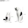 Arts and Crafts Resin Cat Ornaments Animal Fiurines Statue Statuette Sculpture Livin Room Decoration Crafts Home Accessories Display iftL2447
