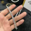 Partihandel 925 Silver 10K 14K 18K Gold Plated Diamond Tennis Chain 2mm 3mm 4mm 5mm VVS Moissanite Tennis Necklace Hiphop smycken