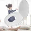 Covers Toilet Seat with Builtin Training Seat Space Saving Solution V Shape White