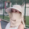 Breite Krempelnhüte Eimerhüte Cokk Sommerhüte für Frauen Sonnenhut mit atmungsaktivem Sonnencreme im Freien im Freien im Freien Bicycling -Strandkappe Visor Breitkrempe Sunhat Frau New 240407