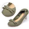 Bowtie Flats Shoe Luxury Brand Foldbar Ballet Woman Fashion Shallow Boat Shoes Slip On Loafers Mocasines Mujer 240329