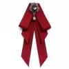 Bow Ties Vintage Bow Guest Dress for Womens Headwear Diamond Ribbon Tassel Plush Chic Girl Elegant Jewelry Necklace Pin Girl Tie Gift C240412