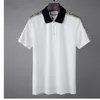 Summer Brand Clothes Luxury Designer Polo Shirts Men's Casual Polo Fashion Snake Bee Print Brodery T Shirt High Street Mens Polos Asian Size M-3XL