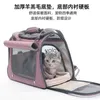 Crates de transportadoras de gatos abriga a bolsa de animais de estimação nova tendência de moda respirável portátil de grande capacidade crossbody h240407