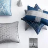 Kudde ljus lyxig blå färgtäcke soffa kast kuddar fodral för vardagsrumsmöbler nordiska dekorativa täcken hem