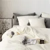 Bedding Sets Waffle Velvet 4pcs Thick Coral Fleece Double-sided Warm Flannel Duvet Cover Fitted Sheet Pillowcases Flat