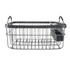 Ensembles d'ustensiaux de cuisine BHG Metal Dish Rack avec caddy antique gris