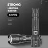 المصابيح الكهربائية Torches 5000mah XHP120 9-Core LED Zoom USB القابلة لإعادة الشحن أقوى XHP50 XHP99 Torch 18650 26650 LOWN HOWER