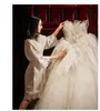Hemkläder Summer Lace Pyjamas Bride and Bride Wedding Dress Solid broderad kimono Badrum Womens Casual Home Evening Dress M L XLL2403