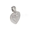 Cadermay Fasion Colar Baguete Heart Shape D VVs Pingente de Moissanite 925 Colar de Jóias de Jóias de Prata Esterlina para Mulheres