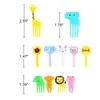 Forks 10Pcs Bento Vegetable Crockery Cute Mini Toddler Children Fruit Toothpicks Kids Picks Cartoon Animal