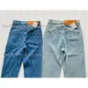 Designer Womens Jeans Street Patch decorazione ricamato Casual High Blue Blue Straight Denim Pants S-5xl