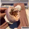 Five dita guanti ch designer cuoio guanto da donna lana inverno mitten per donne replica di replica di contatto europeo di dimensioni europee t0p dhzqf
