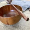 Capas de café 3pcs Cunas de sopa de madera de 9 pulgadas para comer Mezcla Aparcamiento Manja larga Cuchería Herramienta de mesa de utensilios de cocina