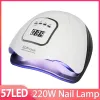 Jurken Sun X5 Max Nail Lamp Professional 220W 57 LED UV Lamp draagbare upgrade Poolse nageldroger