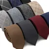 Neck Ties Mens tie 6cm high-quality pure cotton handmade thin plain collar mens slim fit suit casual tieC240407