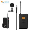 Microfones FIFINE 20Channel UHF Wireless Lavalier Lapel Microphone System med bodypack sändare Mini Lapel Mic Portable Mottagare