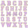 Syförfattningsverktyg 104stjärn på järn på bokstäver för klädbokstäver varsity alfabetet chenille lim dekorativ reparation broderad dhxva