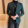 Abiti da uomo Blazer di alta qualità uomini in stile britannico Single a petto casual giacca da business abbigliamento matrimoniale cappotto abito sociale