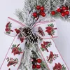 Декоративные цветы рождественские венки для входной двери декор красные кардинальные венок из сосны галстук Большой рождественский праздник